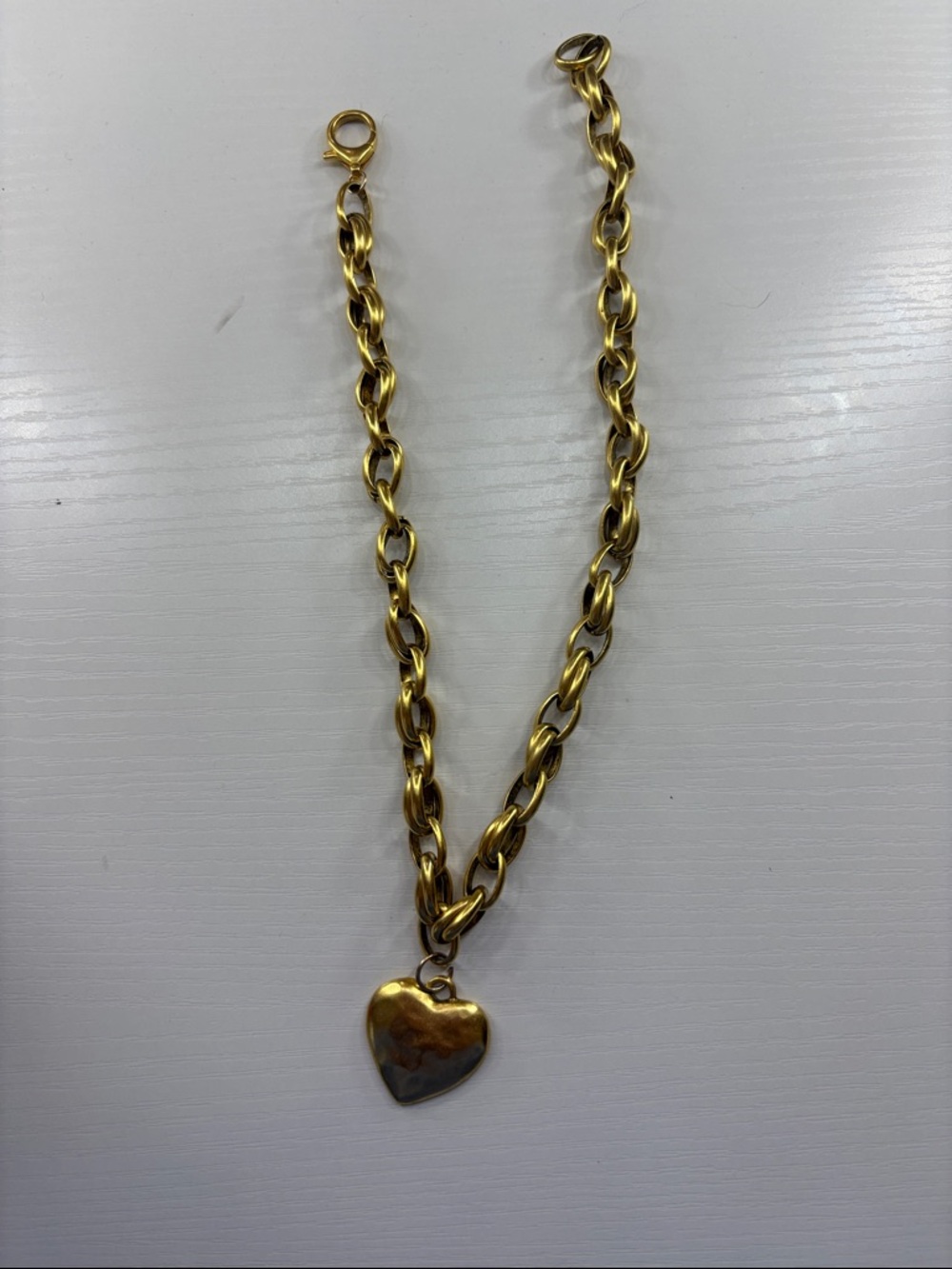 Gold Heart Pendant Chain Necklace - Women Jewelry